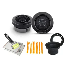 Alpine HDZ-65C 300W 6.5” Component Car Audio System + Accessories