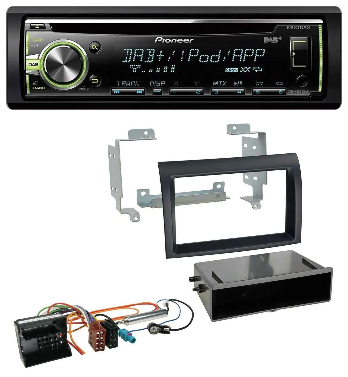 Pioneer DAB USB MP3 AUX CD Autoradio für Citroen Jumper Quadlock 06-11 schwarz P