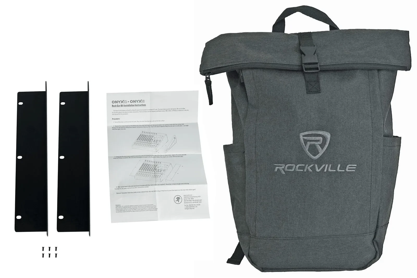 Кейс для микшера Mackie Onyx16 Rack Ear Kit + RPAK Charcoal (набор) серый