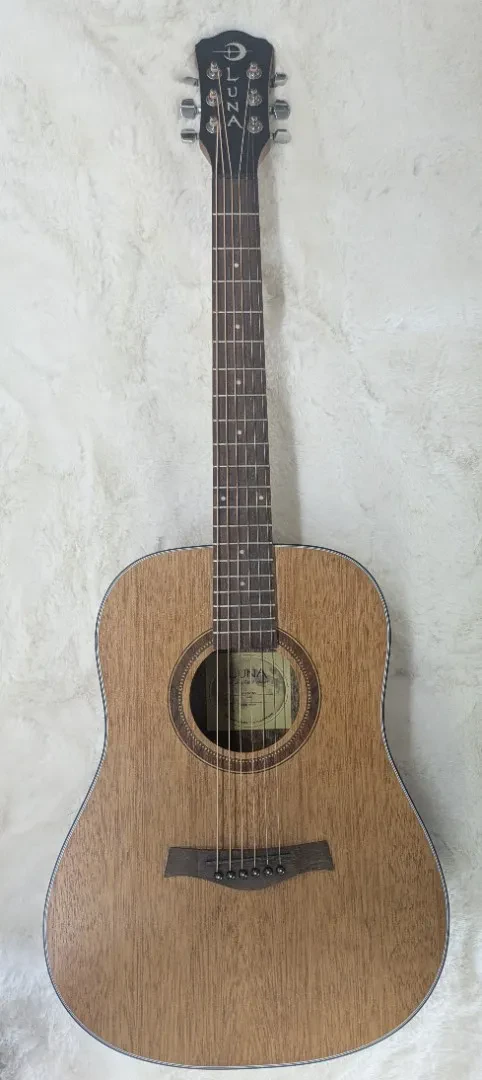 Luna Guitars 6 String Dreadnought Mahogany Acoustic Guitar - Prototype IW-38M NS