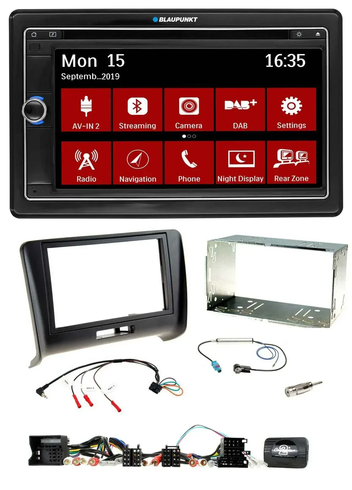Blaupunkt Lenkrad DAB TMC 2DIN USB Bluetooth Navigation für Audi TT 2006-2014