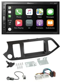 Pioneer USB MP3 DAB 2DIN Bluetooth Autoradio für Kia Picanto ab 11 ohne Start-St