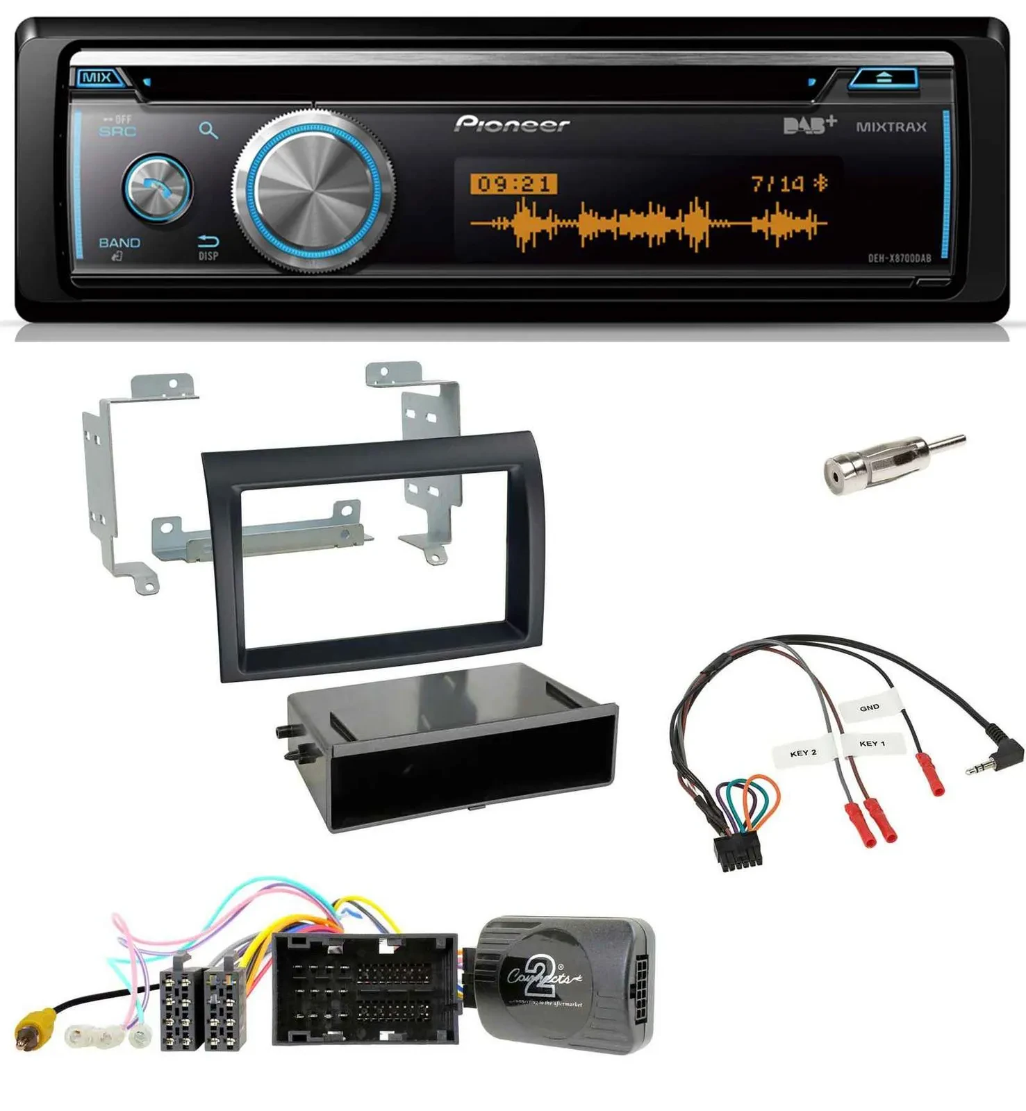 Автомагнитола Pioneer DAB USB CD Bluetooth для Citroen Jumper (с 2014) с поддержкой управления на руле