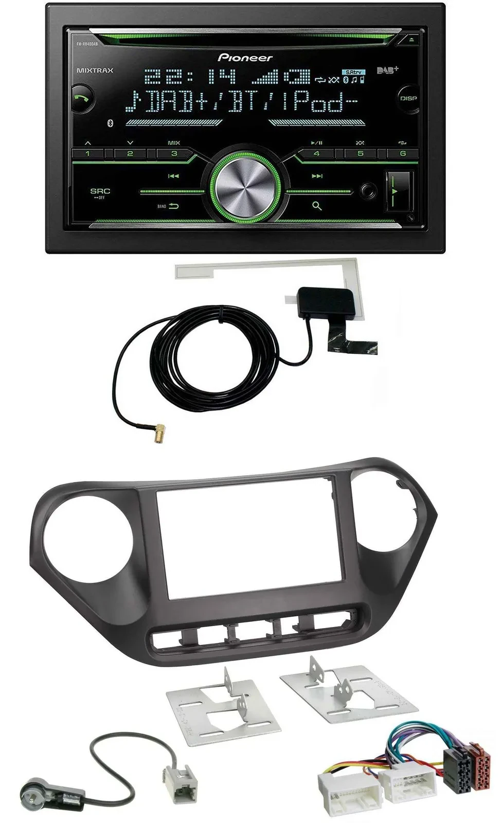 Автомагнитола для Hyundai i10 (с 2013) Pioneer 2DIN, CD/USB/MP3, Bluetooth, DAB