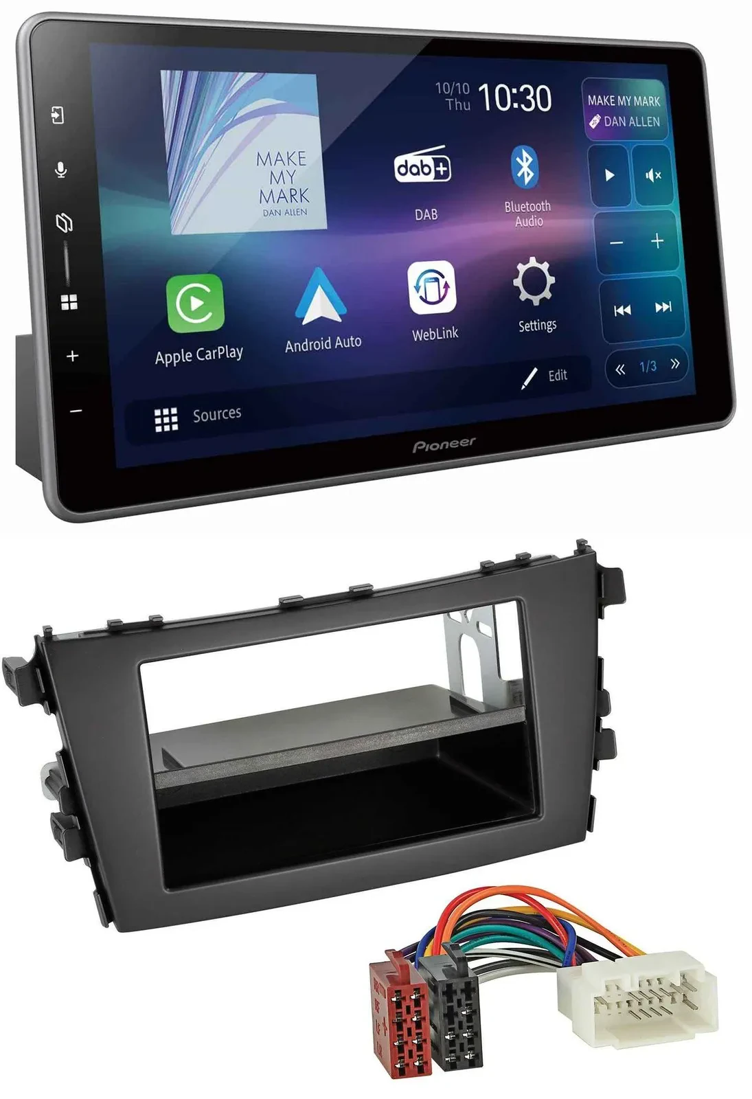 Pioneer Bluetooth USB DAB MP3 Autoradio für Suzuki Celerio (LF, ab 2014)