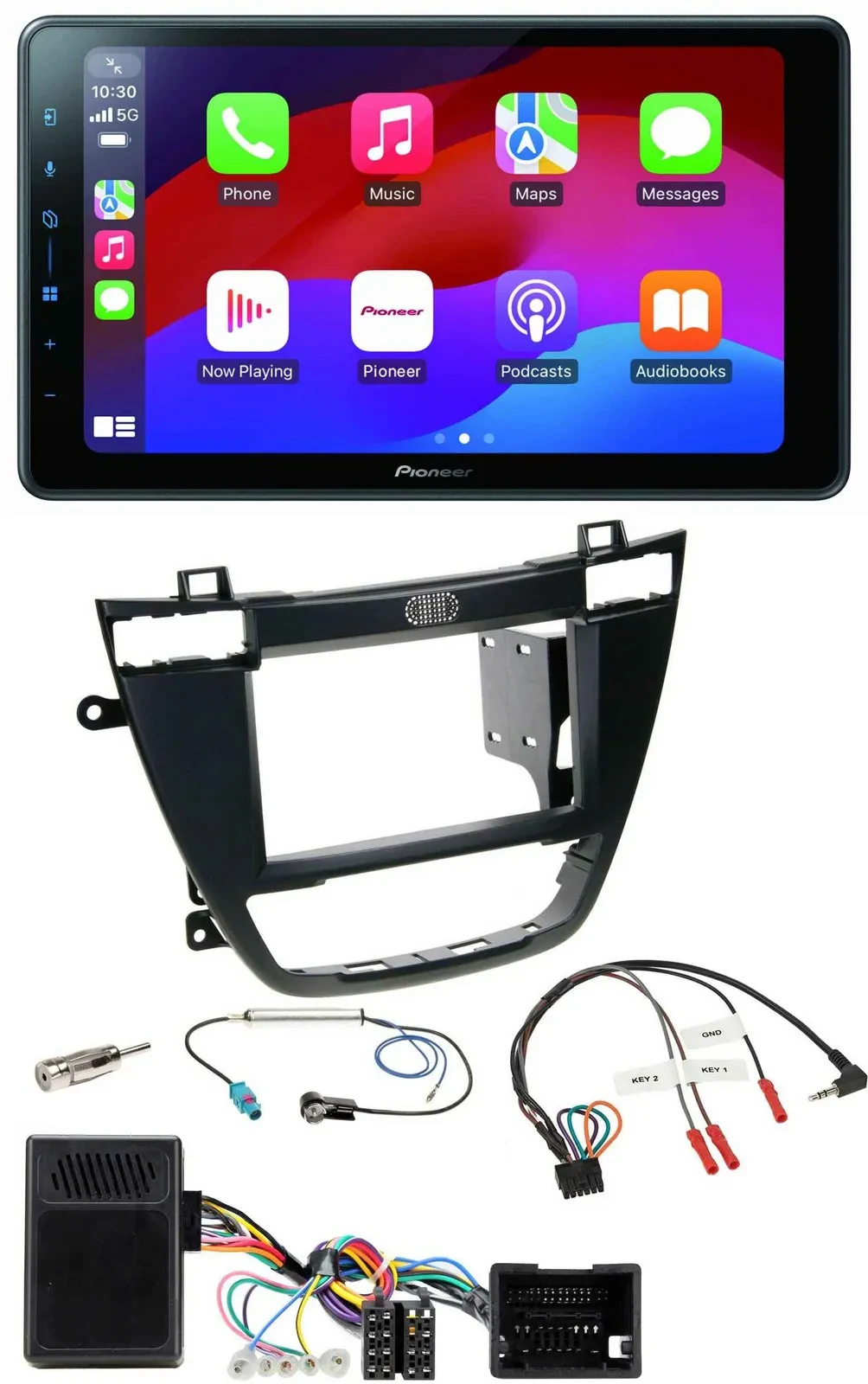 Pioneer Bluetooth 2DIN USB Lenkrad DAB Autoradio für Opel Insignia ab 08 schwarz