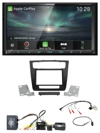 Kenwood Bluetooth USB 2DIN Lenkrad TMC DAB Navigation für BMW 1er Aktiv aut. Kli