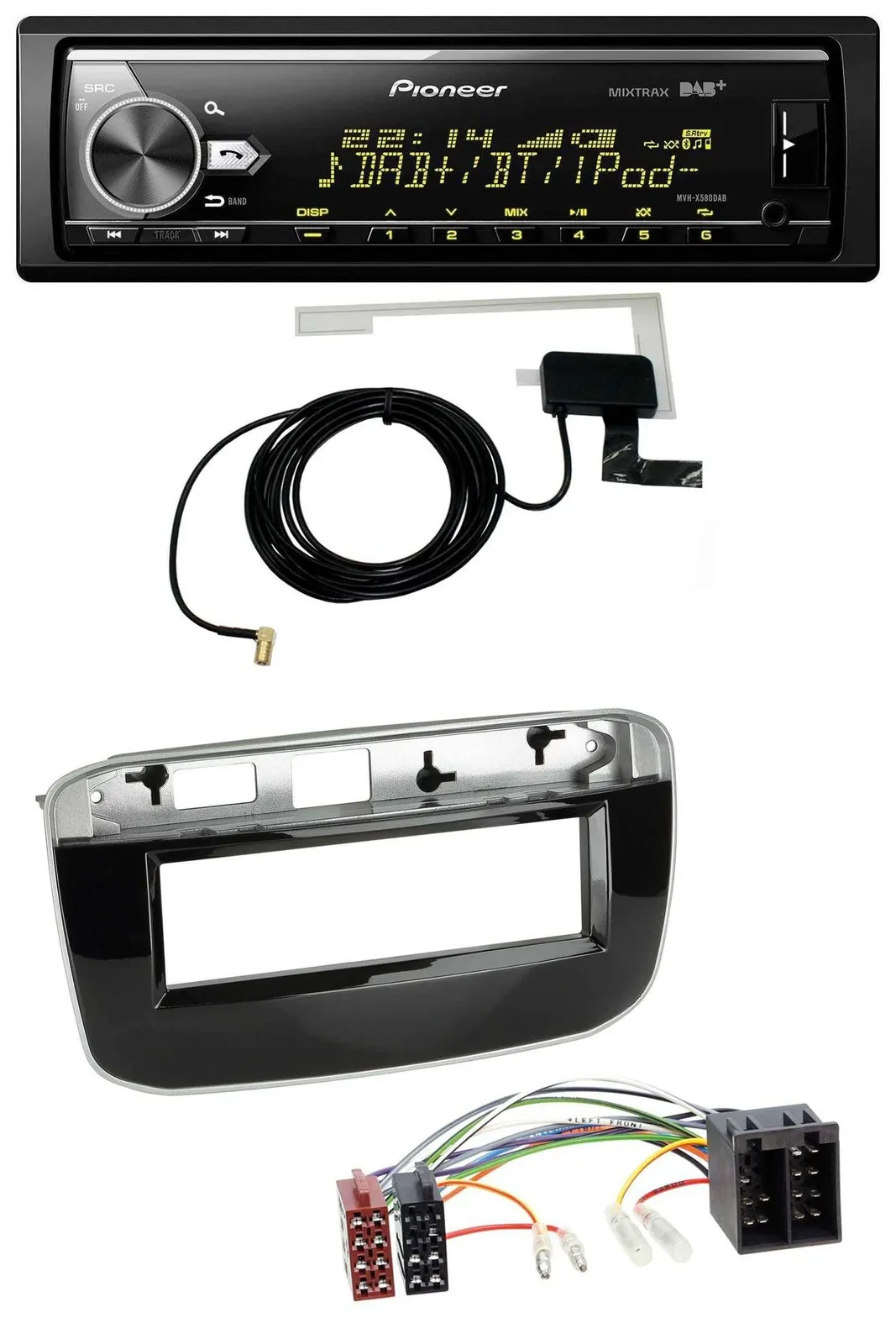 Автомагнитола Pioneer Bluetooth, DAB, USB, MP3 для Fiat Punto/Punto Evo (с 2011)