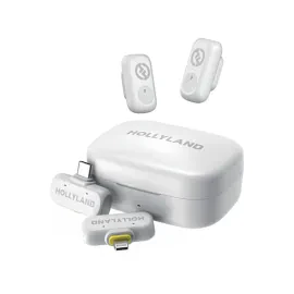 Hollyland LARK A1 2.4GHz 2-Person Wireless Combo Lav Mic System, White