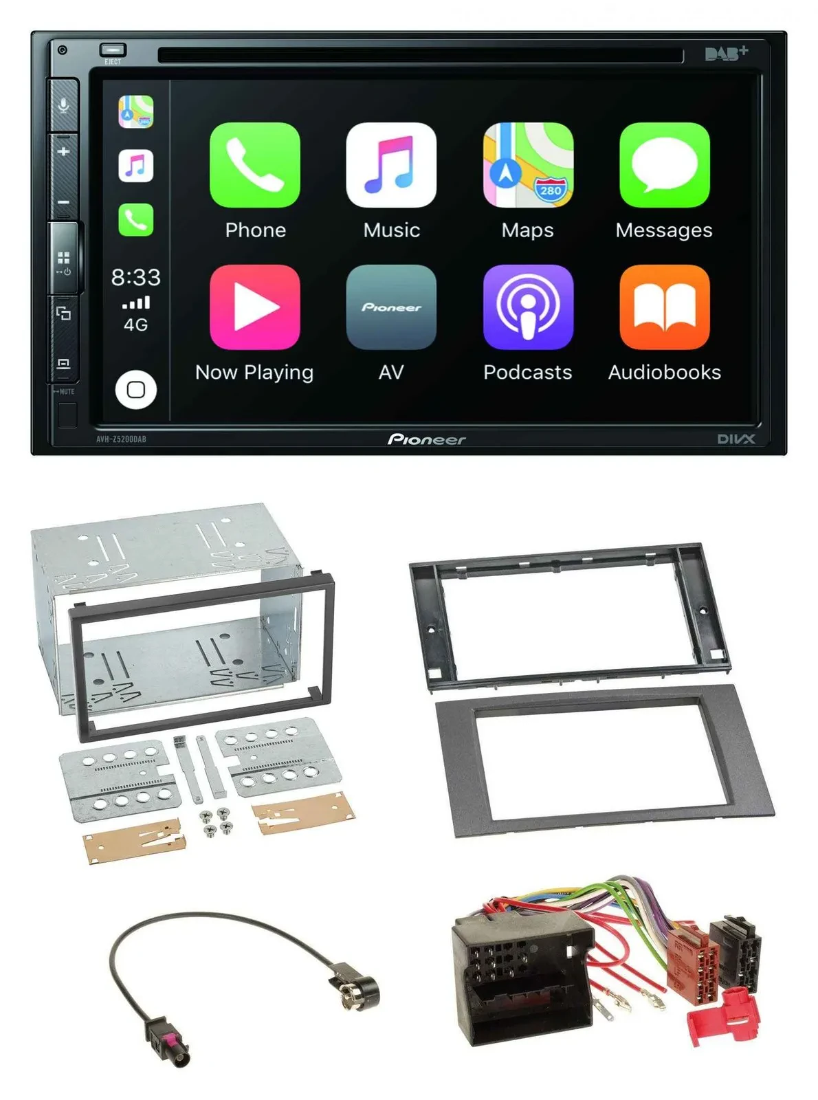 Pioneer DVD 2DIN MP3 DAB Bluetooth USB Autoradio für Ford Fusion Kuga Transit 05