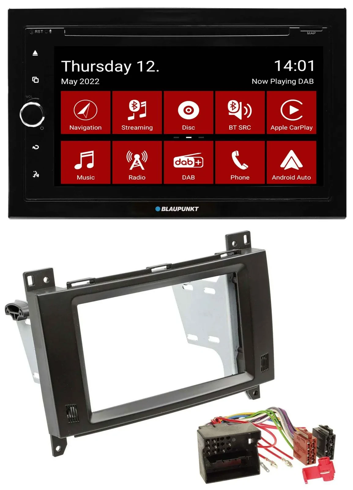 Blaupunkt MP3 DVD Bluetooth DAB 2DIN USB Autoradio für Mercedes B- A-Klasse 04-1