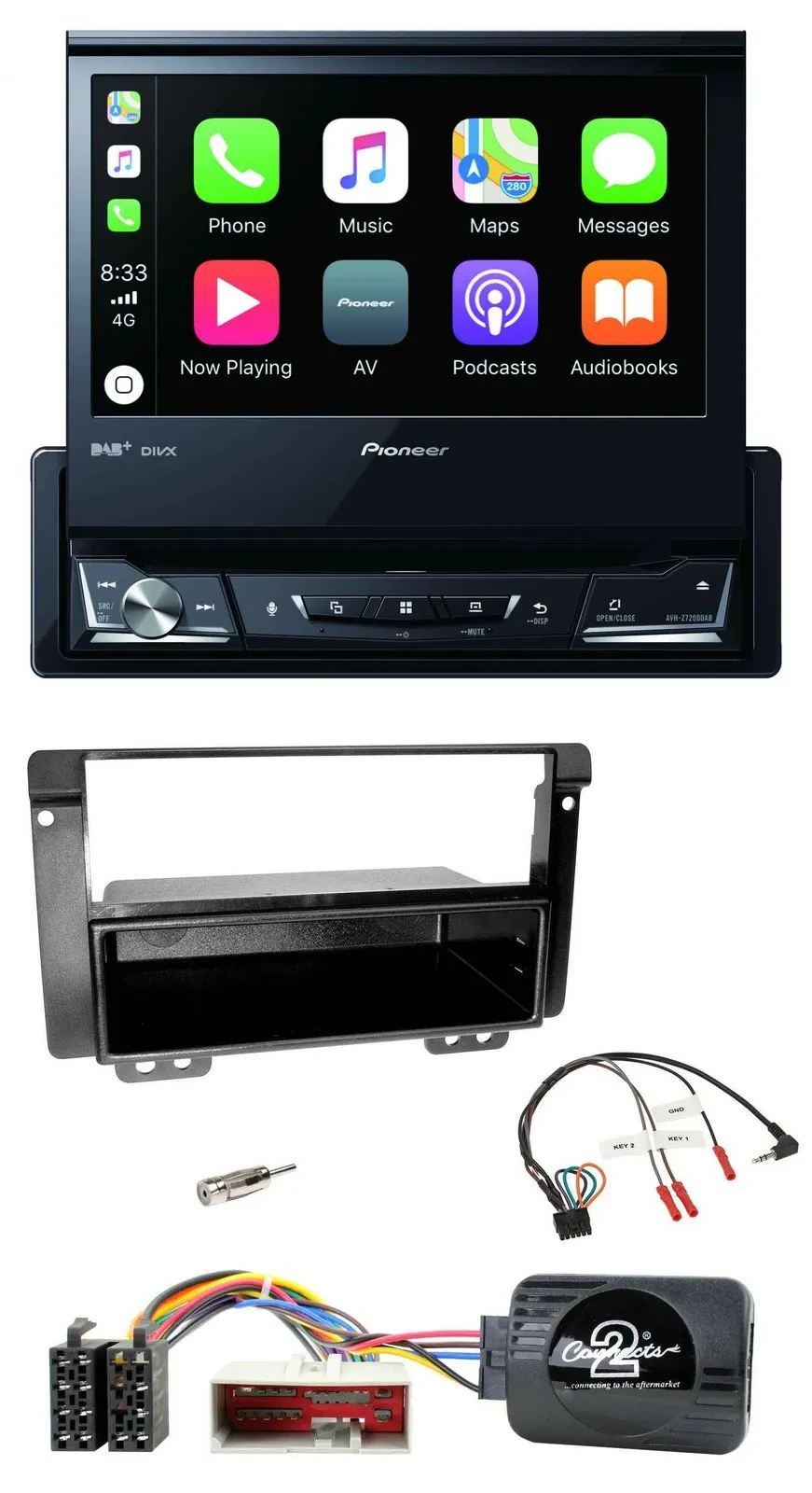 Pioneer DVD Bluetooth DAB USB Lenkrad Autoradio für Landrover Freelander 2004-20