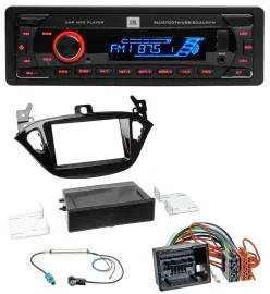 JBL AUX MP3 USB Bluetooth SD Autoradio für Opel Adam ab 13 Corsa E ab 15 Ablage