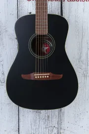 Fender Joe Strummer Campfire Acoustic Electric Guitar Matte Black with Gig Bag