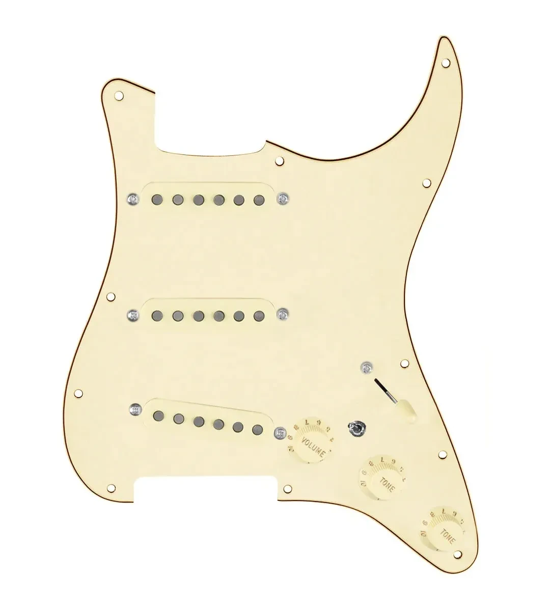 Звукосниматели для электрогитары 920D Custom SLPG-TVTG-AW-AWPG-S7W-MT Texas Vintage для Stratocaster, цвет состаренный белый, предсобранный на пикгарде