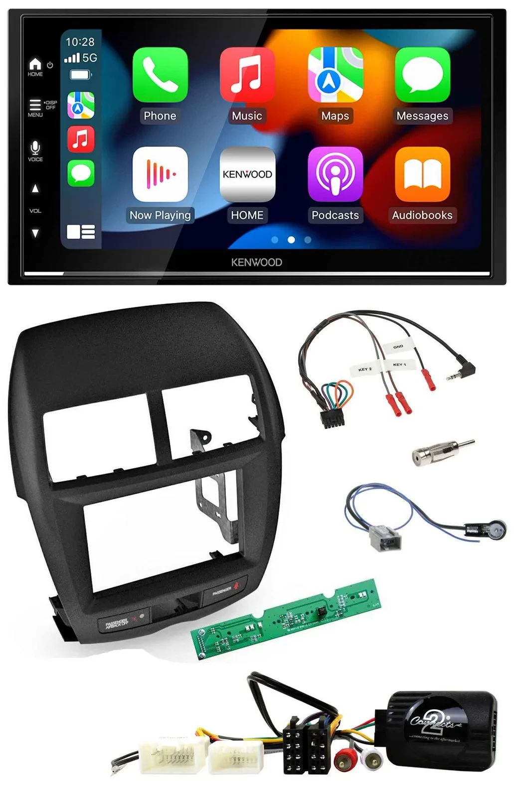 Kenwood DAB USB Bluetooth 2DIN Lenkrad Autoradio für Mitsubishi ASX 2010-2014
