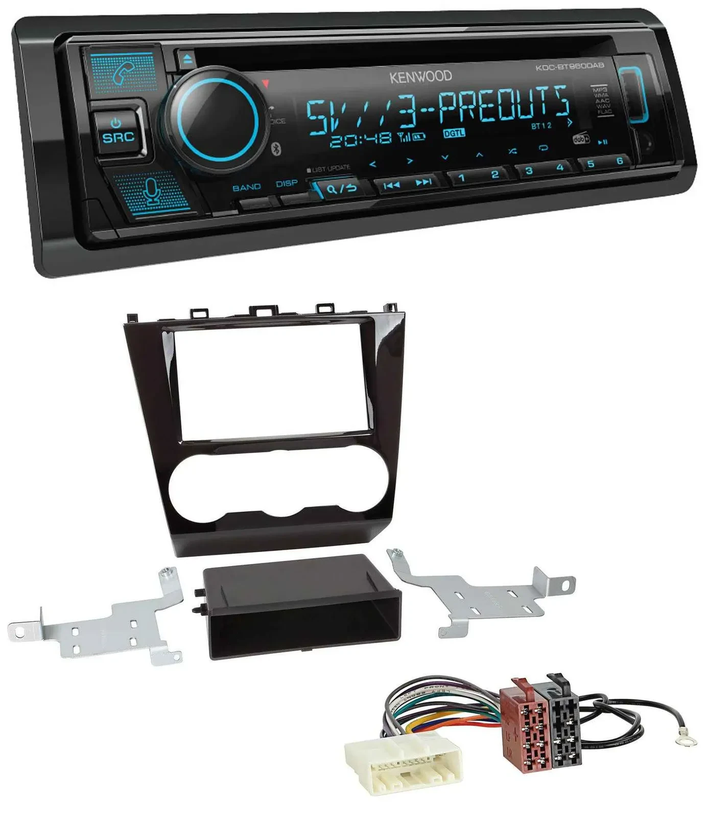 Kenwood Bluetooth USB CD MP3 DAB Autoradio für Subaru Forester SJ Facelift ab 15