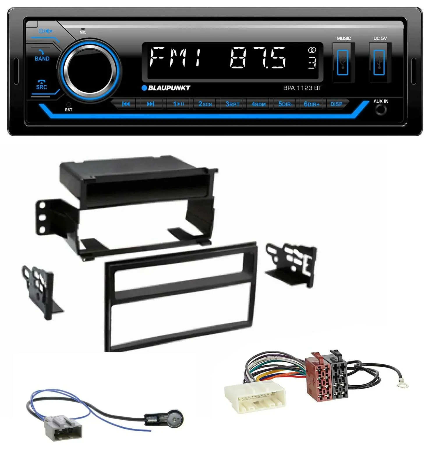 Blaupunkt MP3 Bluetooth USB AUX Autoradio für Nissan Tiida Versa C11 2007-2011