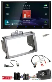 Автомагнитола JVC 2 DIN USB, Bluetooth, DAB, серебристая, для Hyundai i20 (2009–2012)
