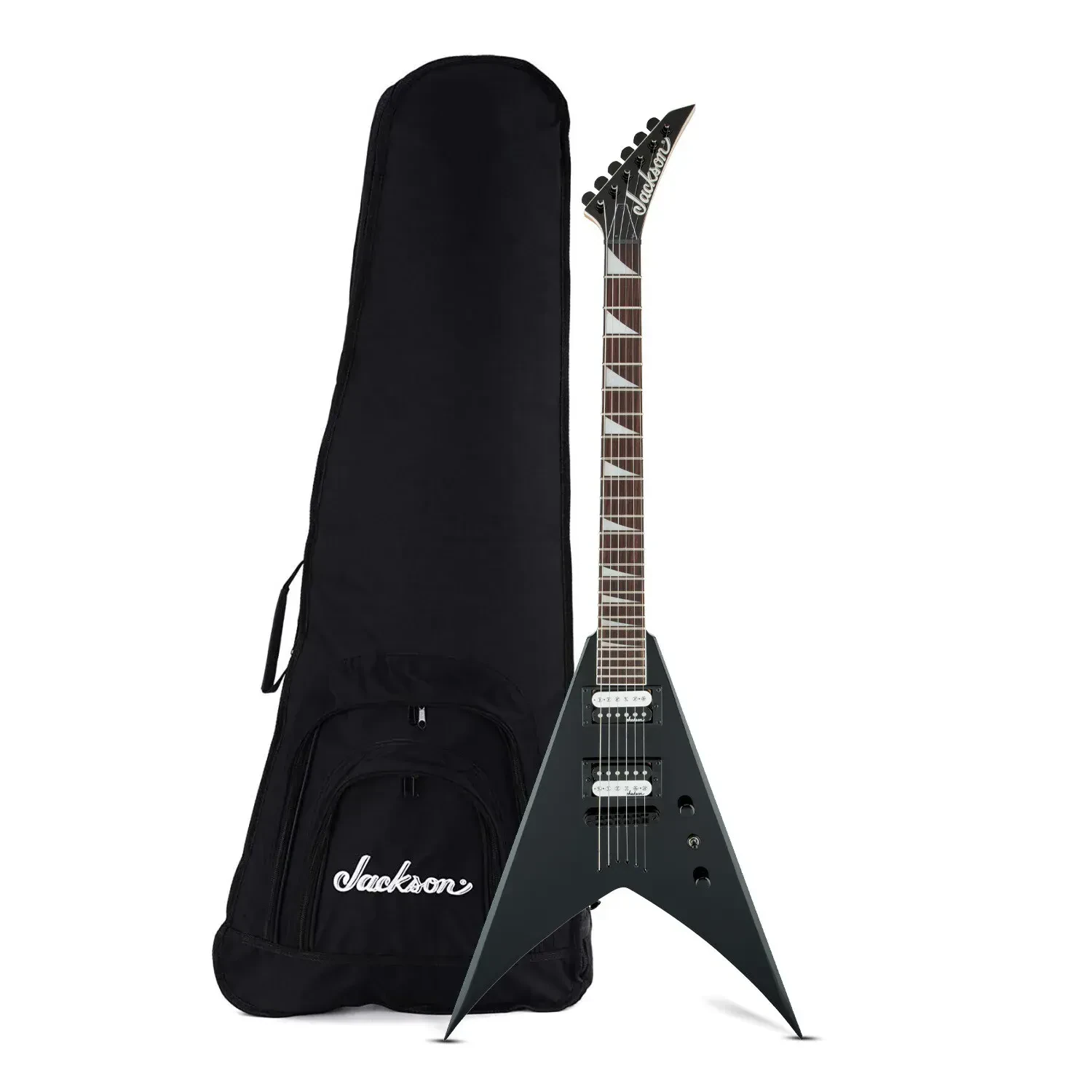 Jackson JS Series King V JS32T Gloss Black Electric Guitar with Gig Bag Bundle