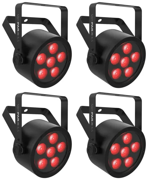 Светодиодный прибор Chauvet DJ SlimPAR H6 ILS RGBAW+UV LED DMX (4 штуки)