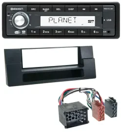 Continental MP3 AUX USB DAB 1DIN Autoradio für BMW X5 E53 5er E39 Rundpin Ablage
