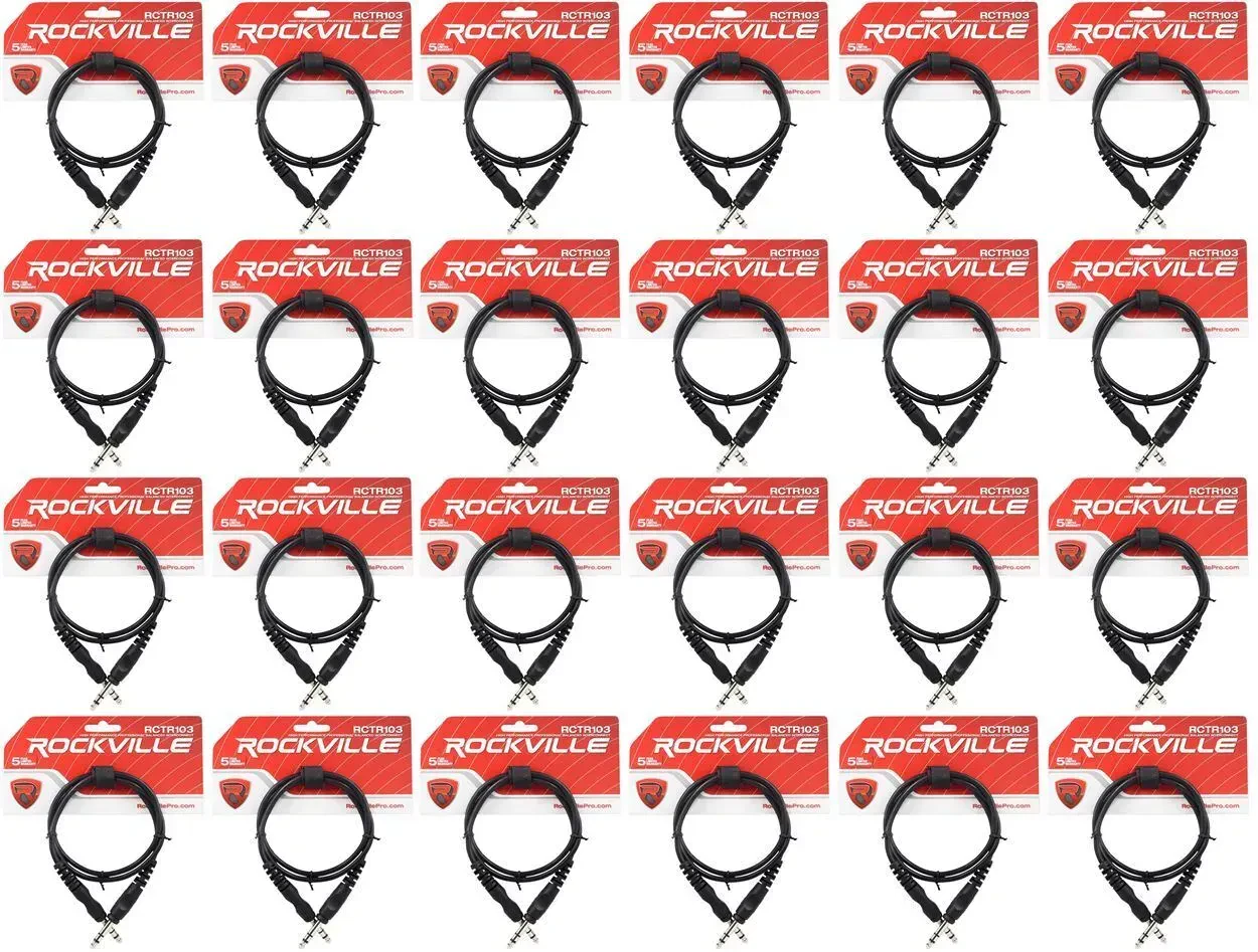 Коммутационный кабель Rockville RCTR103B Black 0.9 м (24 штуки)