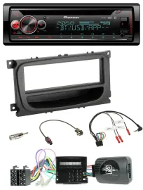 Pioneer Lenkrad DAB CD Bluetooth USB Autoradio für Ford C-Max Focus Can 07-10 Ga