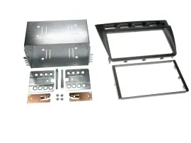 Einbaurahmen Set Doppel DIN Autoradio für Kia Picanto 2004-2007 schwarz
