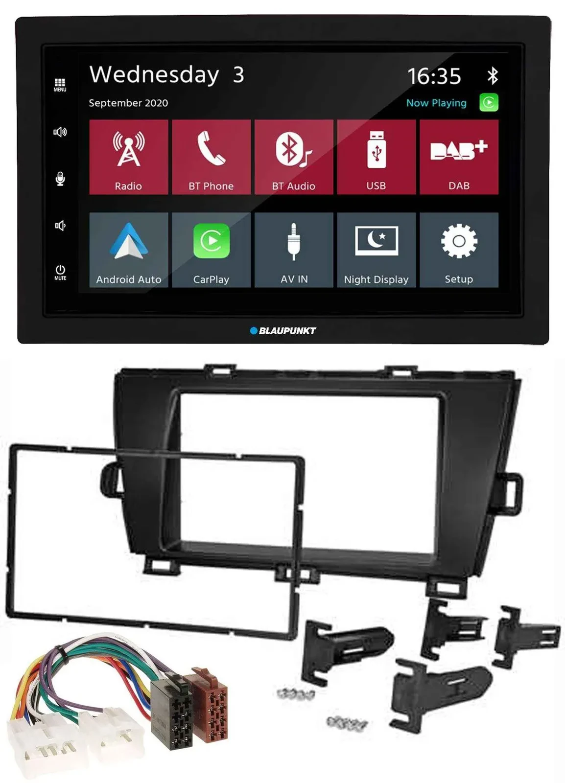 Автомагнитола для Toyota Prius (2009–2012) Blaupunkt 2-DIN, DAB, Bluetooth, USB, MP3