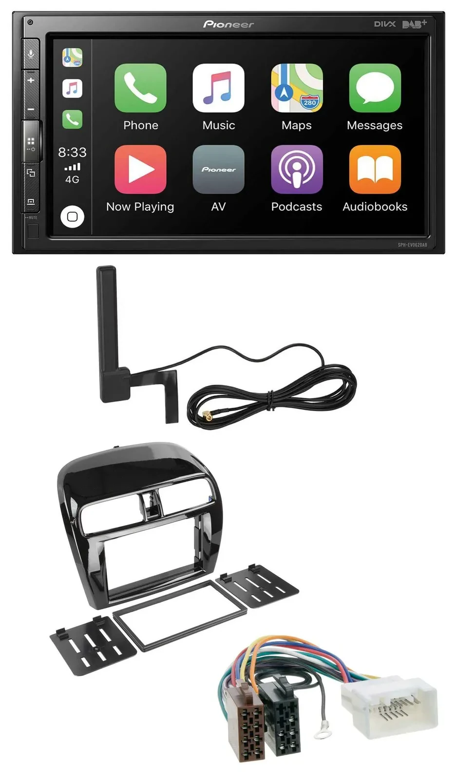 Pioneer USB 2DIN Bluetooth DAB MP3 Autoradio für Mitsubishi SpaceStar Mirage ab