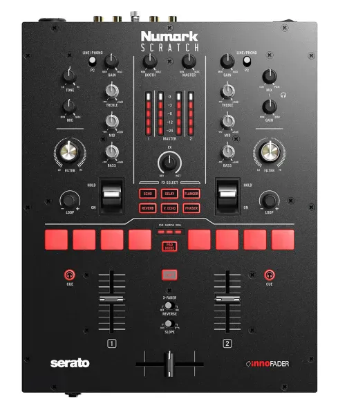 Numark Scratch 24-Bit 2-Channel Serato DJ Pro DVS Scratch Mixer w/ 8 Pads + FX