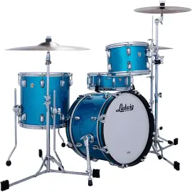Корпуса барабанов Ludwig Classic Maple Jazzette (набор, 3 шт.) 18"x14" + 12"x8" + 14"x14", Vintage Aqua Sparkle