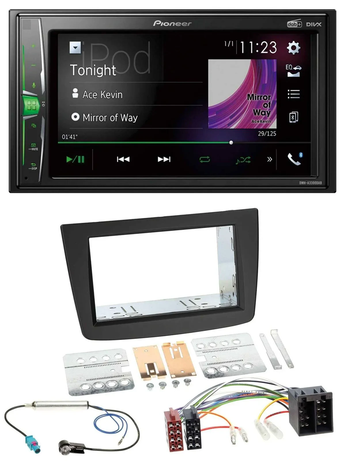 Pioneer 2DIN MP3 DAB USB Bluetooth Autoradio für Alfa Romeo Mito 08-14 955 ISO s