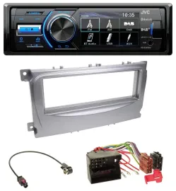 JVC Bluetooth MP3 USB DAB Autoradio für Ford Galaxy C-Max Focus ab 2007 silber