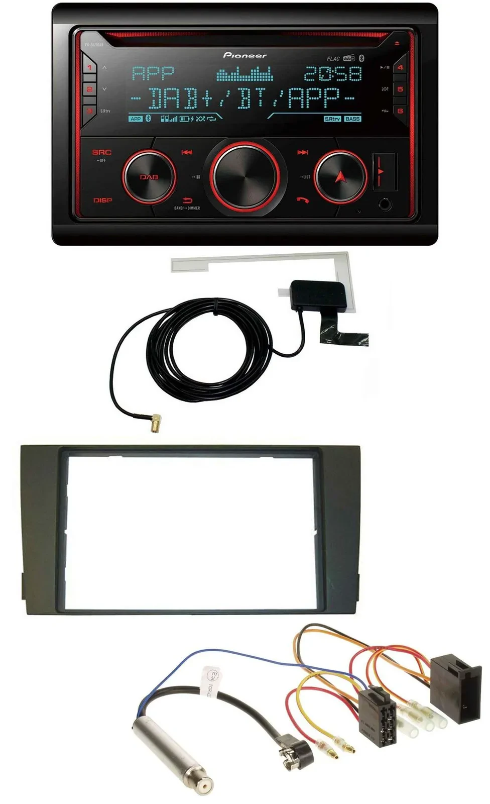 Pioneer 2DIN MP3 DAB USB CD Bluetooth Autoradio für Audi A6 C5 2001-2005 ISO