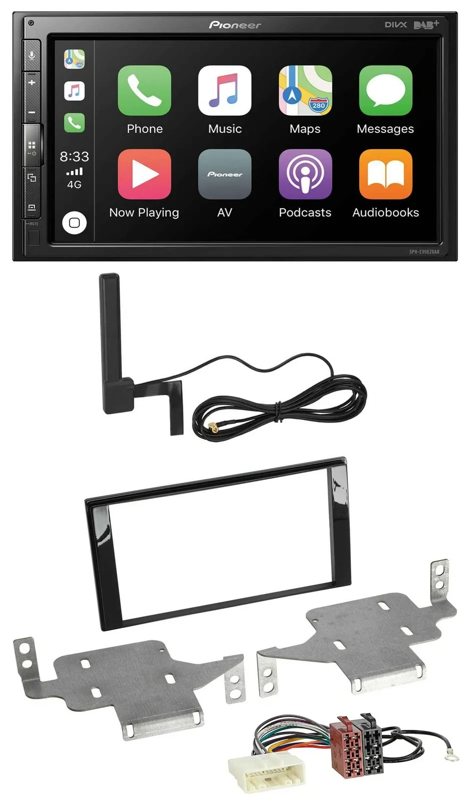 Автомагнитола для Nissan Juke (с 2014) Pioneer 2-DIN, USB, Bluetooth, DAB, MP3