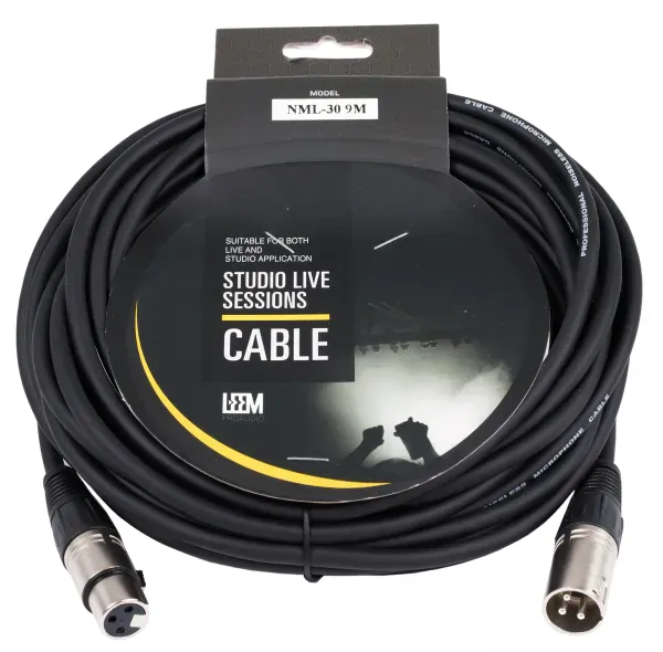Микрофонный кабель Leem NML-30 Black 9 метров