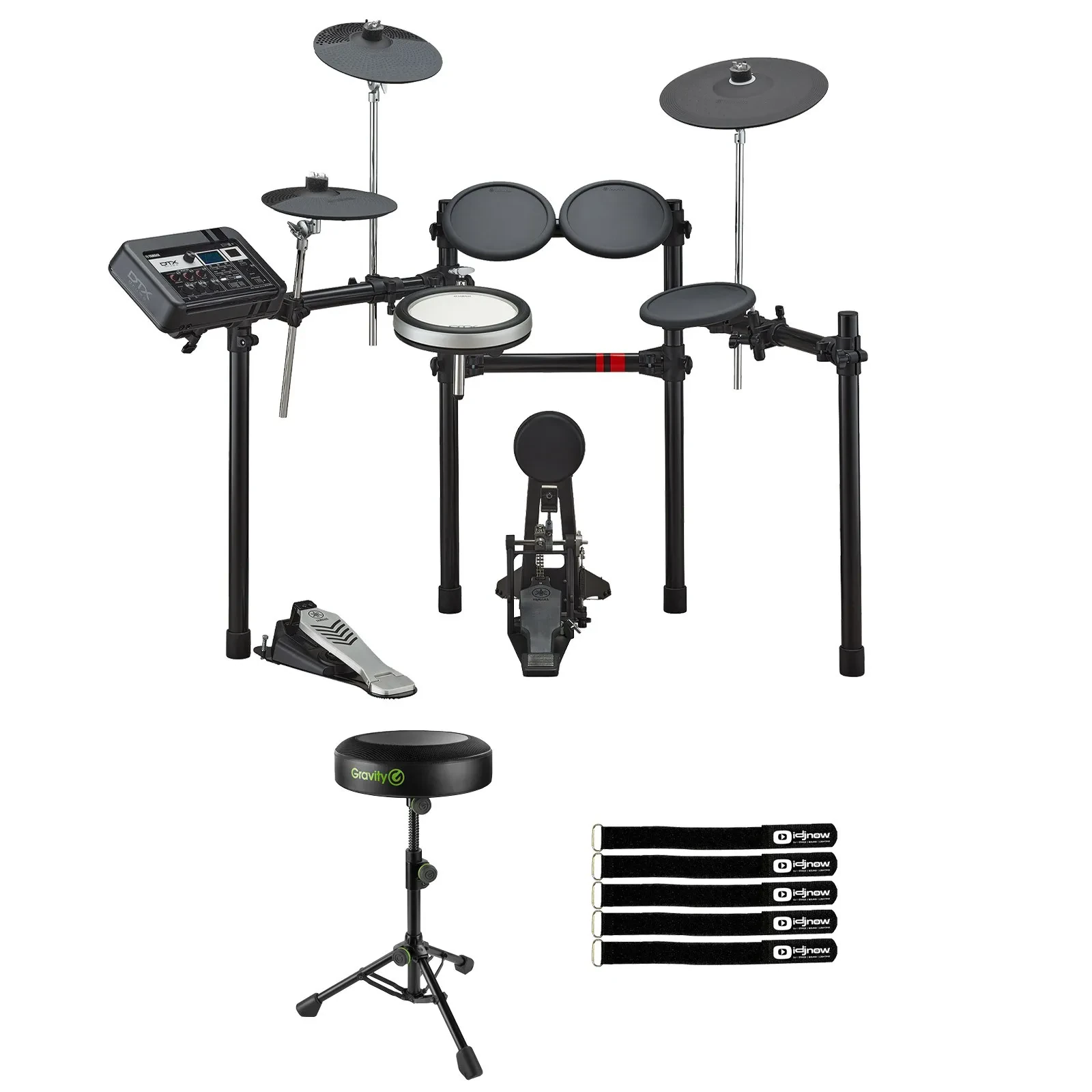 Yamaha Pro Audio DTX6K-X DTX6 Series Electronic Drum Kit Set w Cymbals & Seat