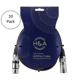 Микрофонный кабель H&A Value Series 10 Pack 1 м (10 штук)