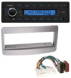 VDO AUX 1DIN MP3 USB Autoradio für Toyota Celica MR2 dunkelsilber