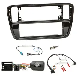 Radioset Lenkradadapter DIN Autoradio für VW Up AA AAN 11-16 Klavierlack