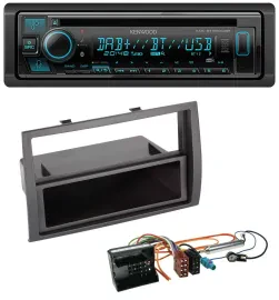 Автомагнитола для Citroen Jumper 2006–2011 Kenwood Bluetooth, DAB, CD/MP3, USB, Quadlock