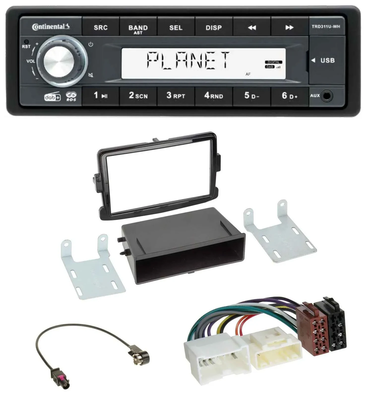 Continental MP3 AUX USB DAB 1DIN Autoradio für Dacia Lodgy Sandero Opel Vivaro