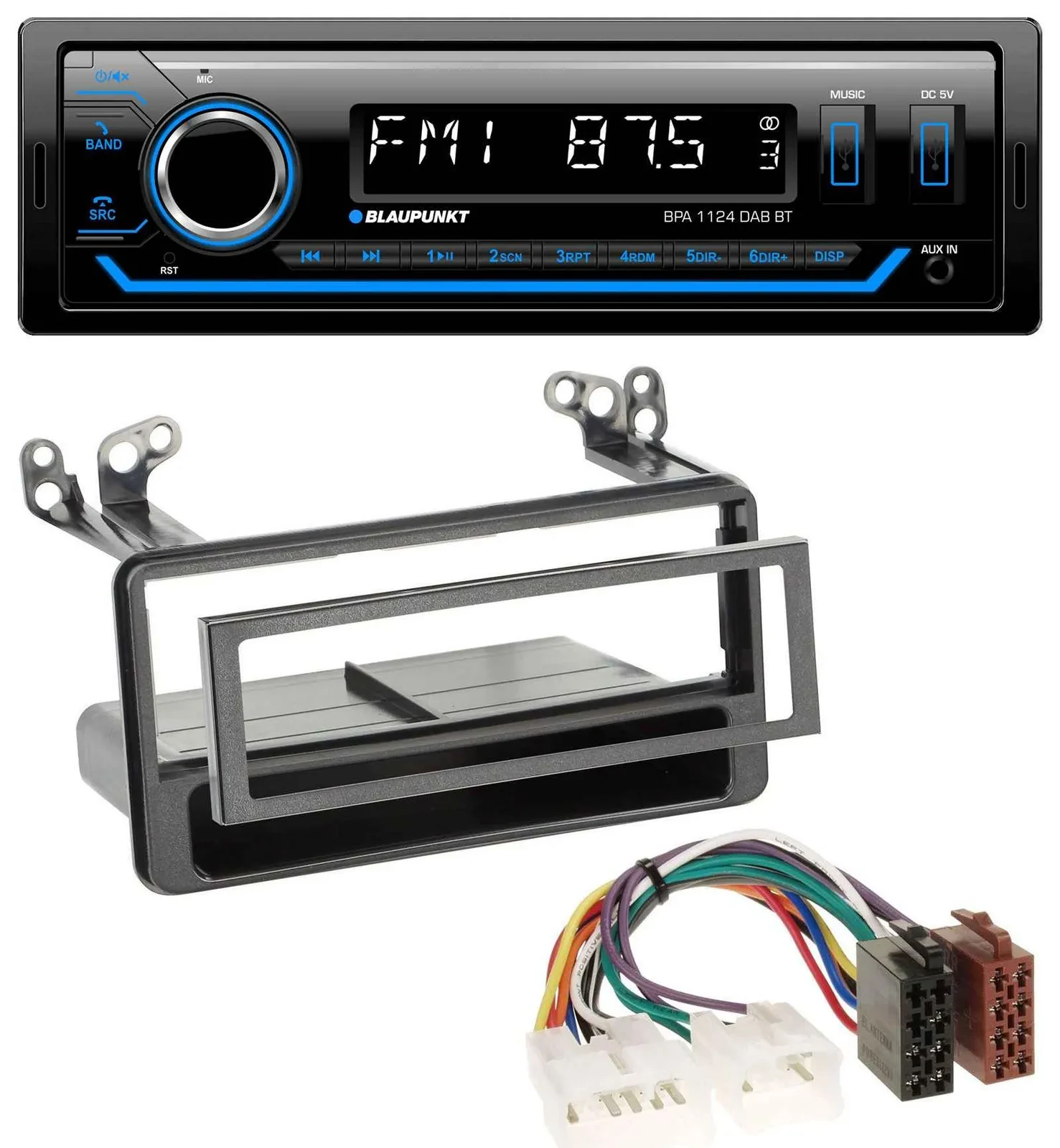 Blaupunkt Bluetooth USB DAB MP3 Autoradio für Toyota Avensis, Verso, Celica