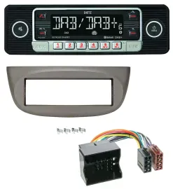 Dietz USB DAB MP3 Bluetooth Autoradio für Renault Twingo 07-14 beige-grau