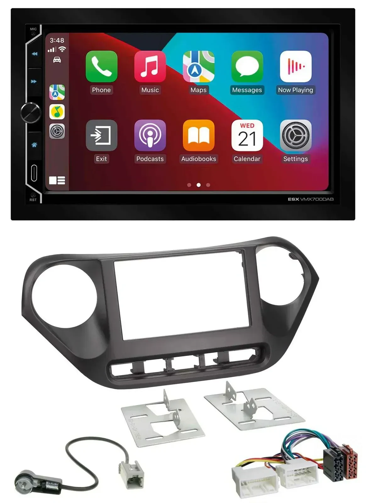 Автомагнитола для Hyundai i10 (с 2013) ESX 2-DIN, DAB, USB, Bluetooth, MP3