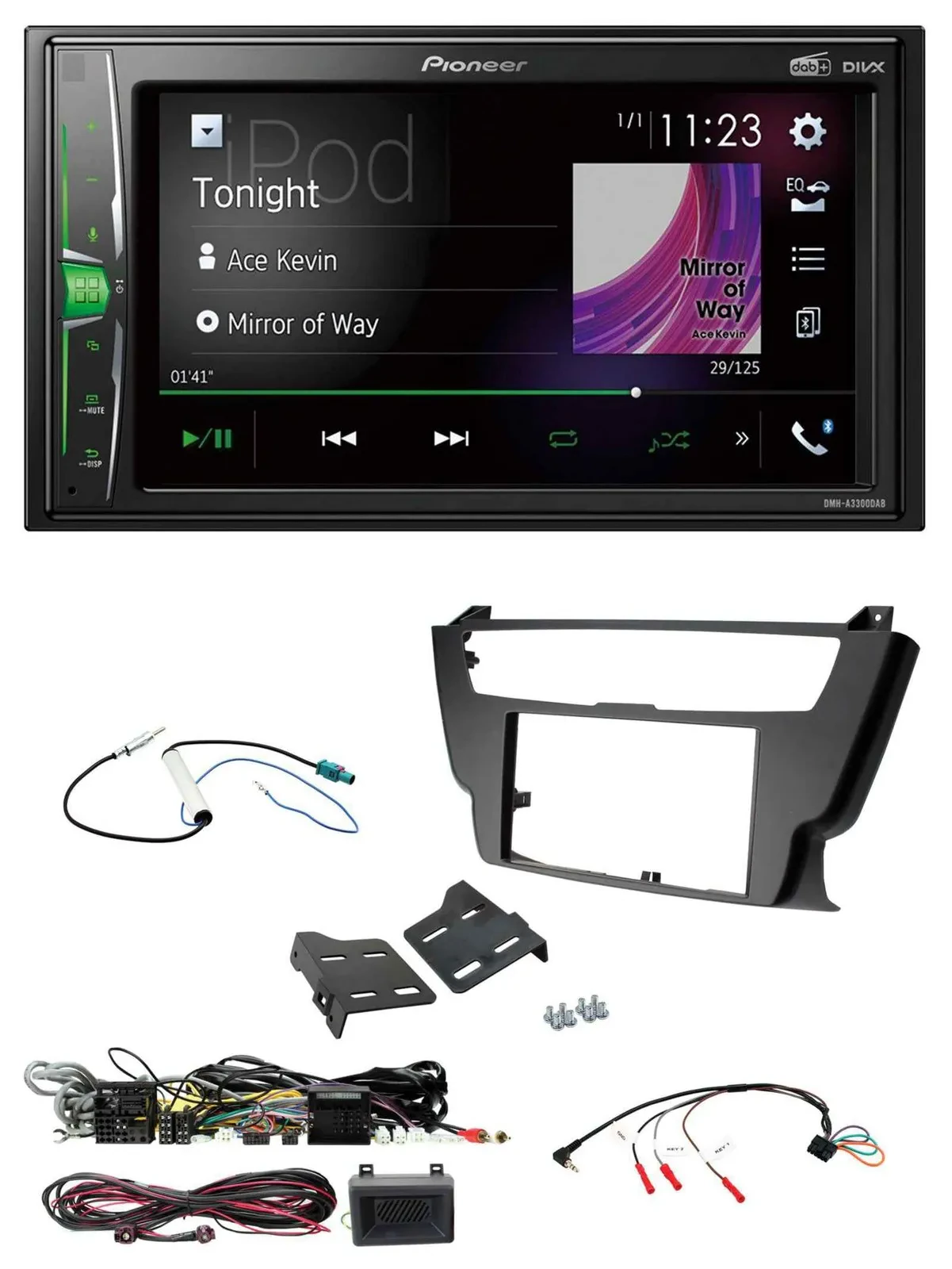 Pioneer 2DIN Lenkrad DAB USB Bluetooth Autoradio für BMW 3er 4er 2012-2016 ohne