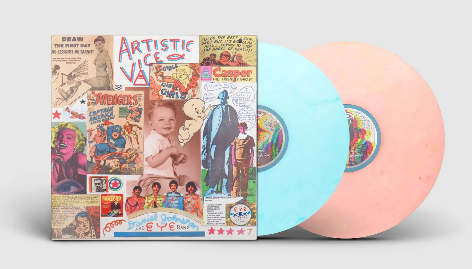 Daniel Johnston - Artistic Vice [Light Blue & Peach Swirl Vinyl] NEW Vinyl