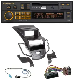 Pioneer DAB MP3 USB Bluetooth Autoradio für Ford Fiesta 10-17 Display schwarz